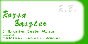 rozsa baszler business card